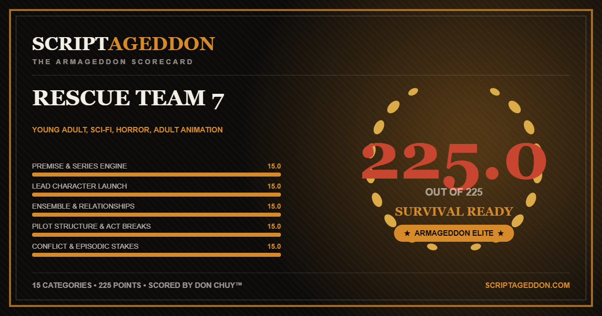 Armageddon Scorecard for Rescue Team 7: 225.0 out of 225