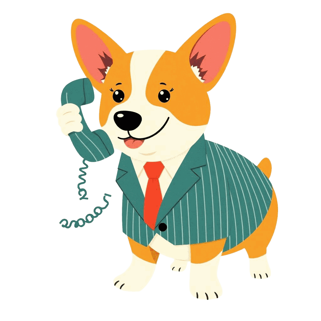 Don Bandito on a vintage telephone