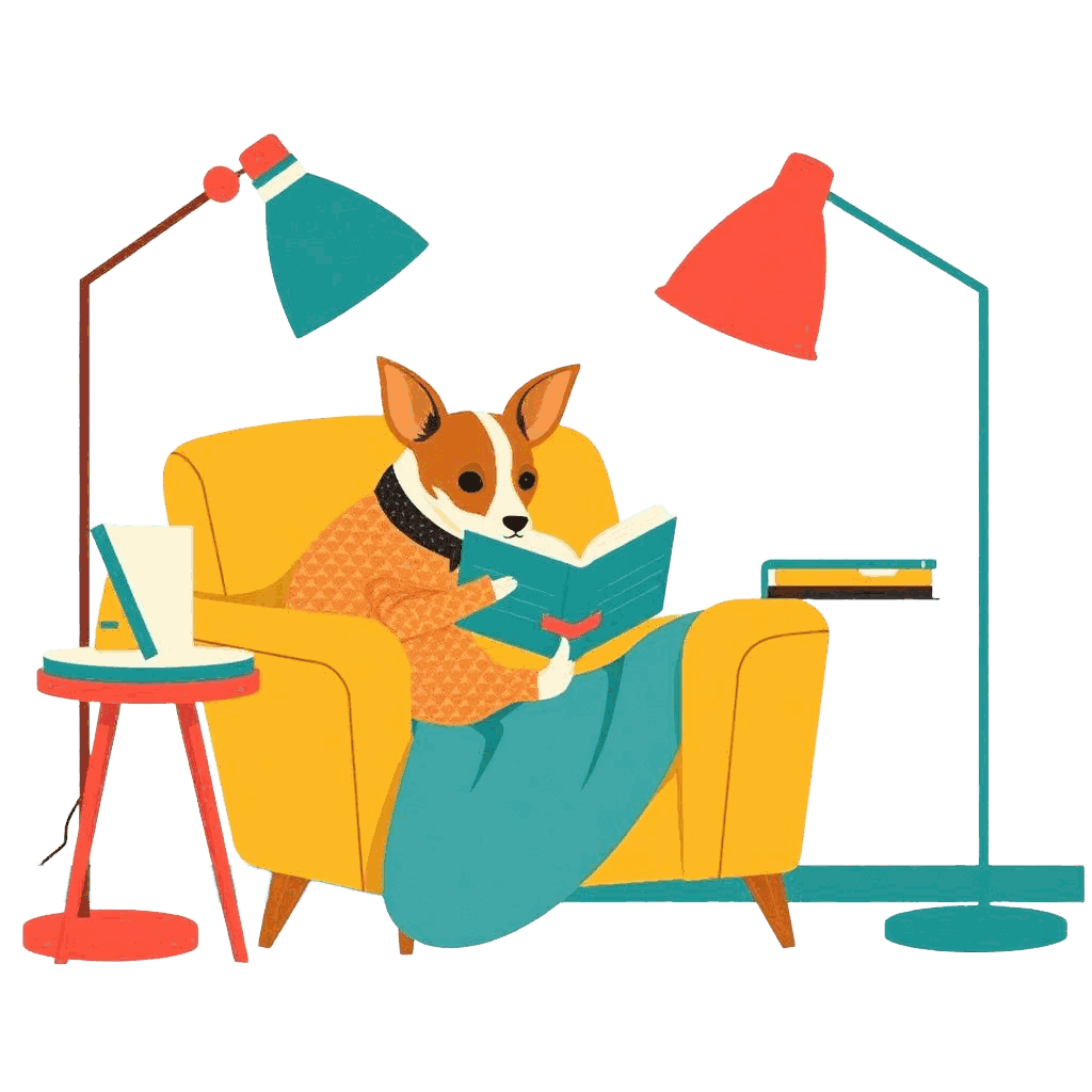 Don Paco reading a craft book in an armchair